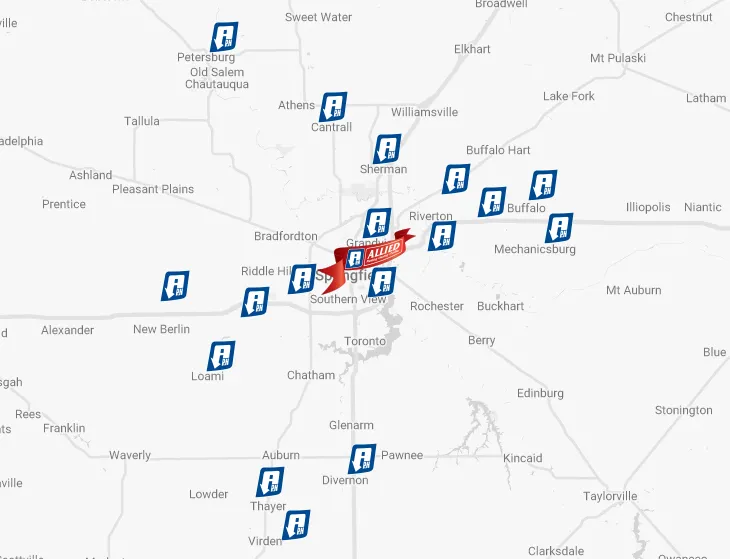 Map | Allied Plumbing Heating & Cooling