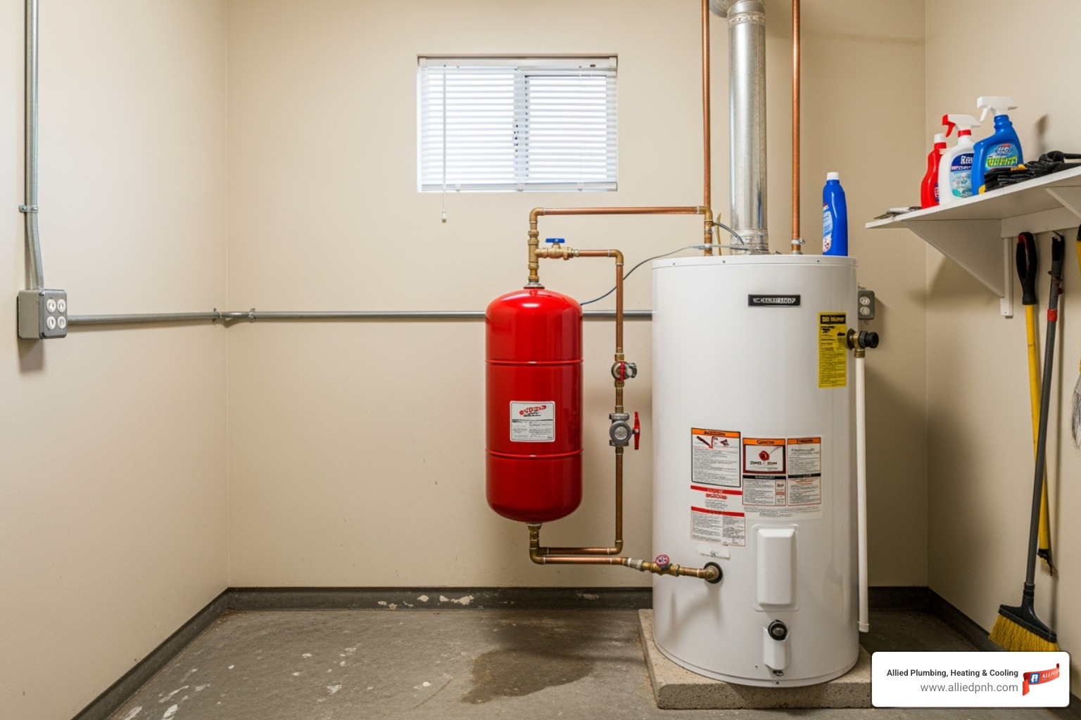 expansion tank installation