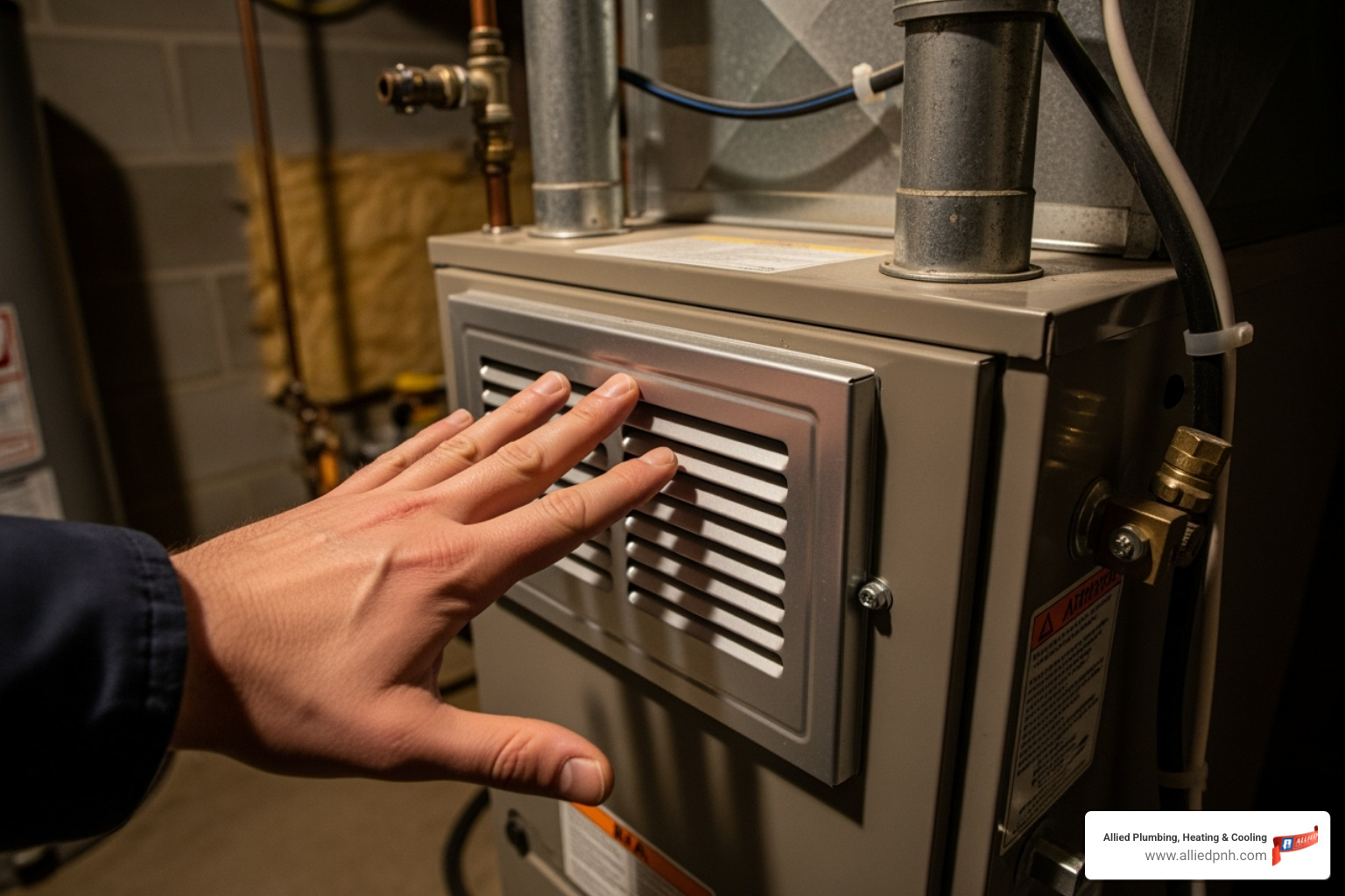 Furnace blowing cold air